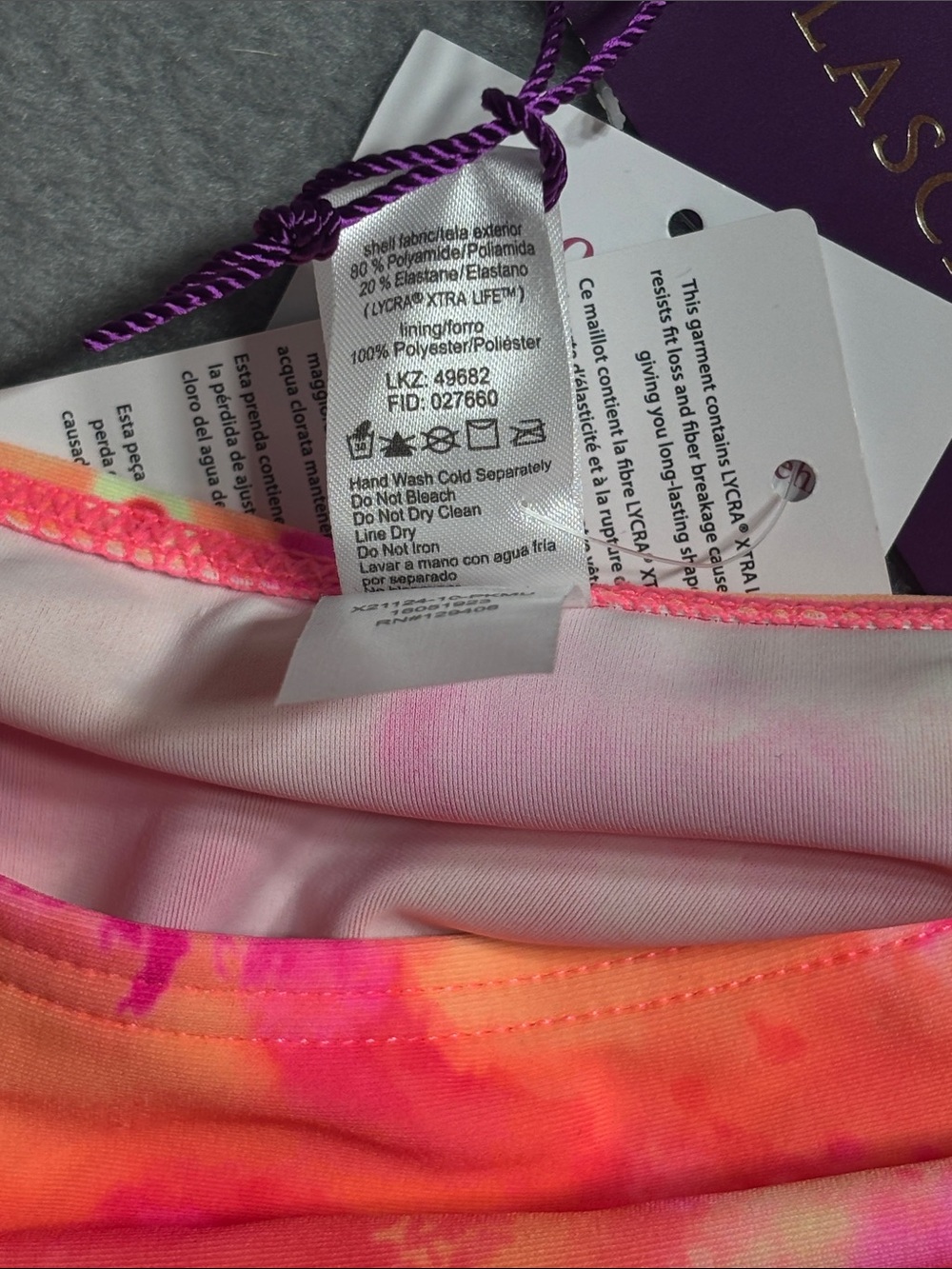 LASCANA Tie Dye Twist Bikini Bottom - Picture 5 of 7